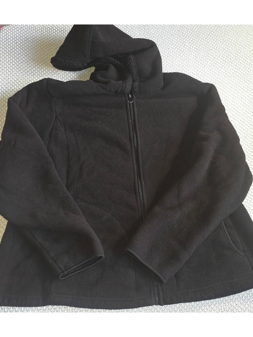 Faded Glory black fleece plus plus size jacket 2X 18/20